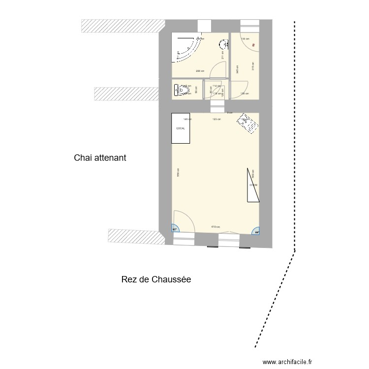 RdC. Plan de 0 pièce et 0 m2