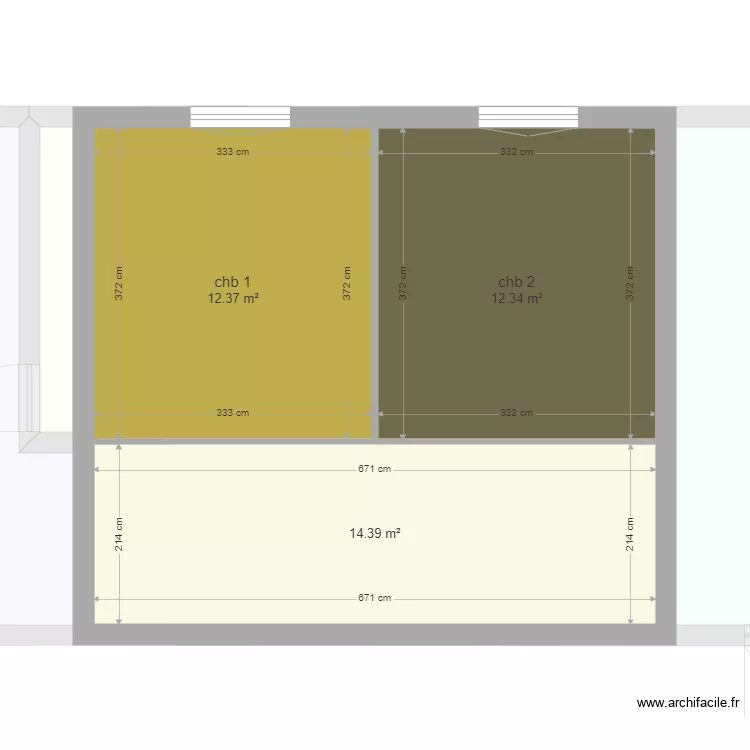 &eacute;tage test 1. Plan de 