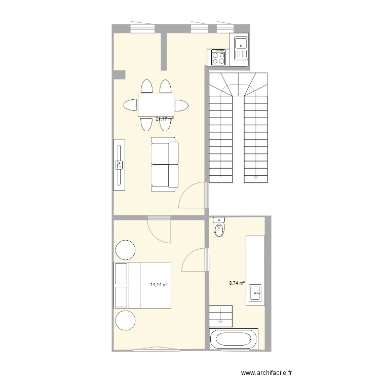 Neuray 1er étage. Plan de 0 pièce et 0 m2