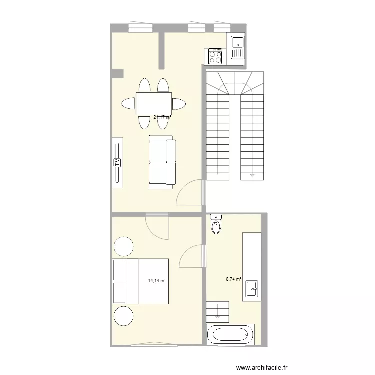 Neuray 1er &eacute;tage. Plan de 