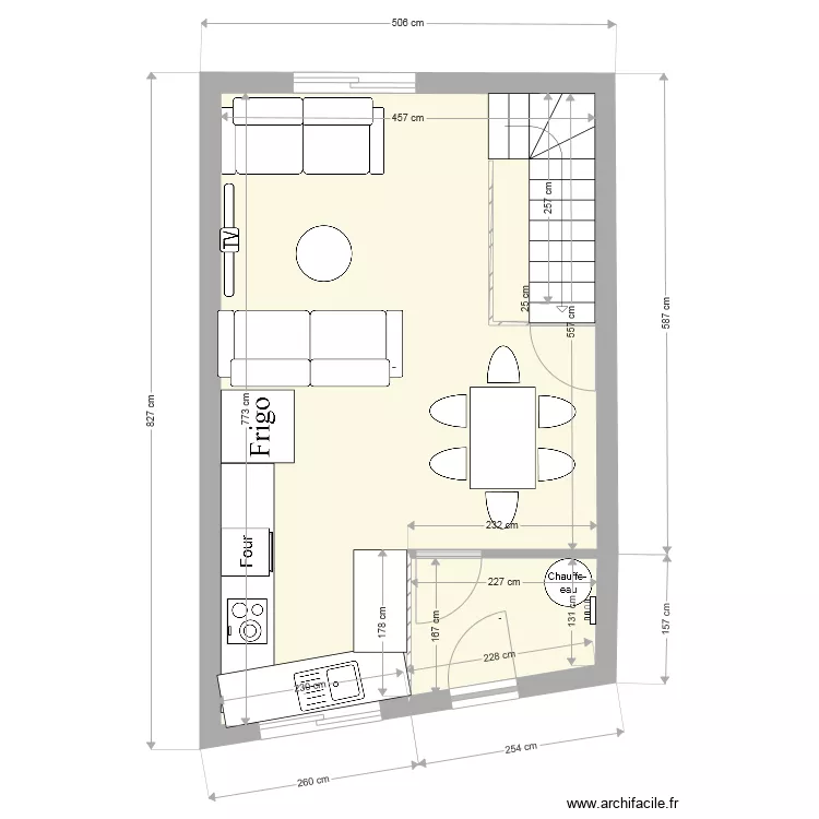 REZ DE CHAUSSEE flo. Plan de 