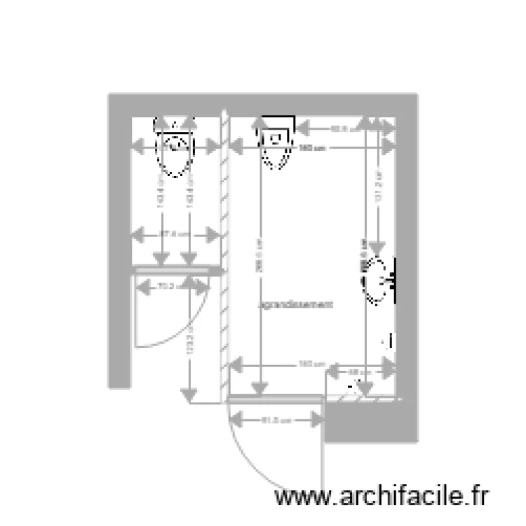 WC école 14. Plan de WC école 14. Plan de