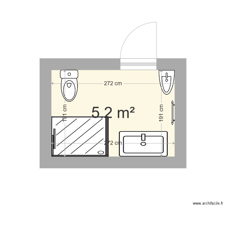 Salle de bains bas. Plan de 0 pièce et 0 m2