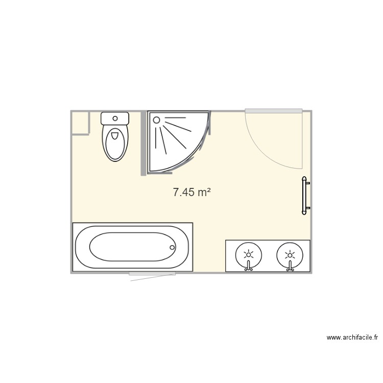 SDB Laure . Plan de 0 pièce et 0 m2