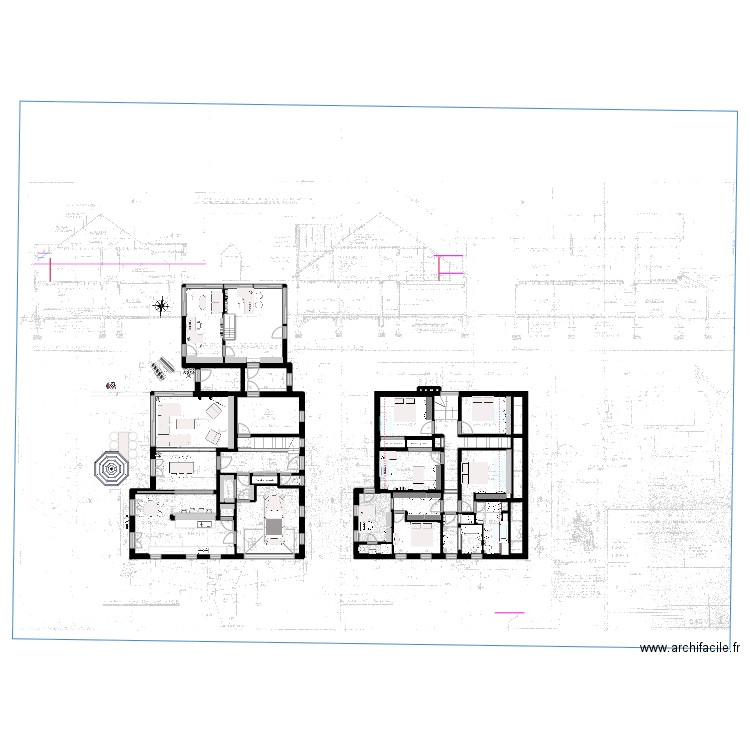 Nathalie & Xavier - v5. Plan de 30 pièces et 262 m2