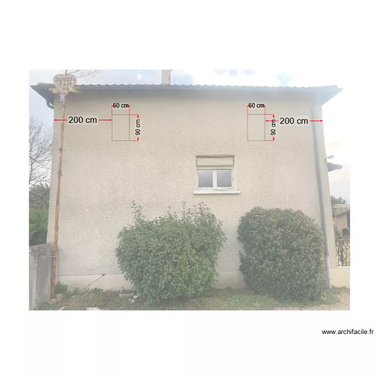 Photo fa&ccedil;ade. Plan de 