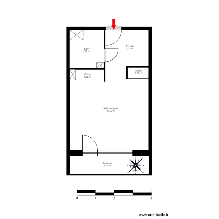 ED. SUPERVALIRA, 2-5. SOLDEU, CANILLO. Plan de 6 pièces et 31 m2