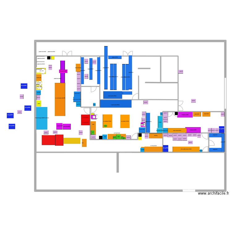 piece patisserie. Plan de 7 pièces et 241 m2