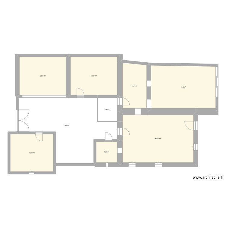 vidais 4. Plan de 9 pièces et 219 m2