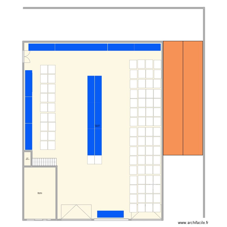 Entrepôt TD Carros 032025. Plan de 3 pièces et 469 m2