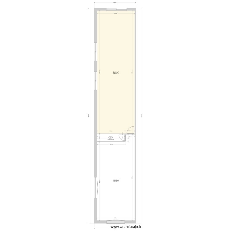 Plan Etage Sci Sans cloisons. Plan de 0 pièce et 0 m2