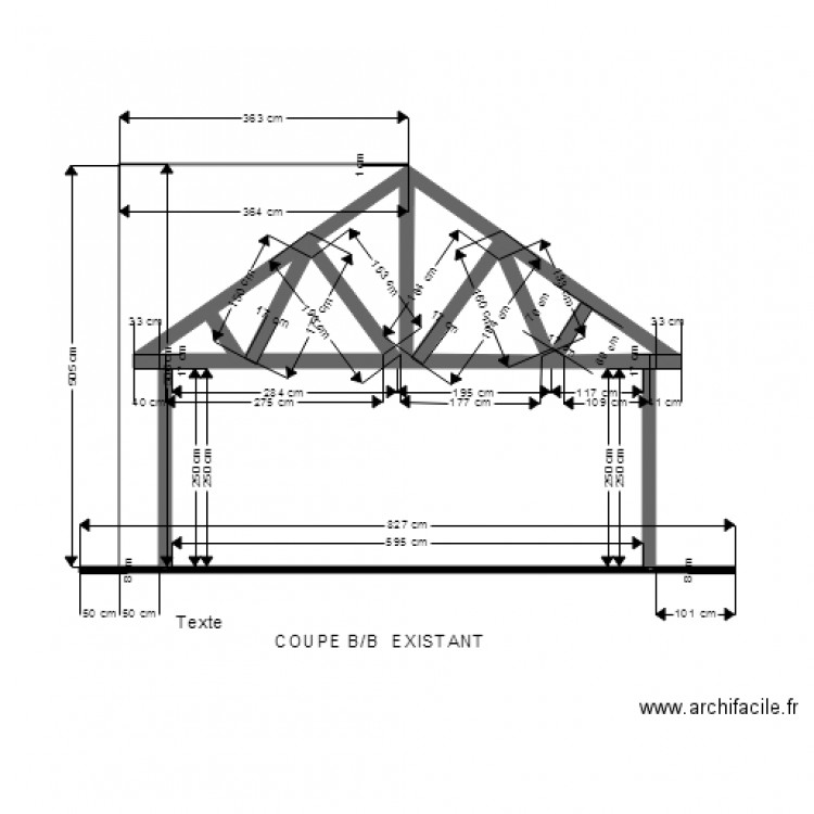 C B B 1. Plan de 0 pièce et 0 m2