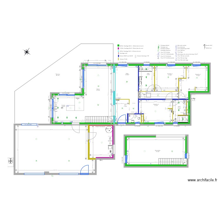 Vaunaveys Plan Travaux aménagement. Plan de 0 pièce et 0 m2