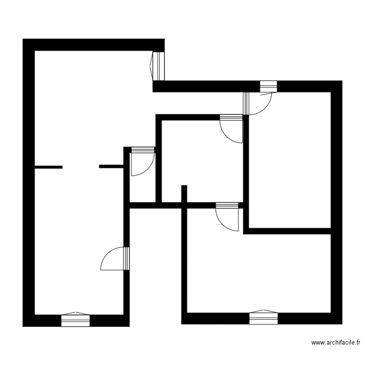 DESPREY. Plan de 5 pièces et 73 m2