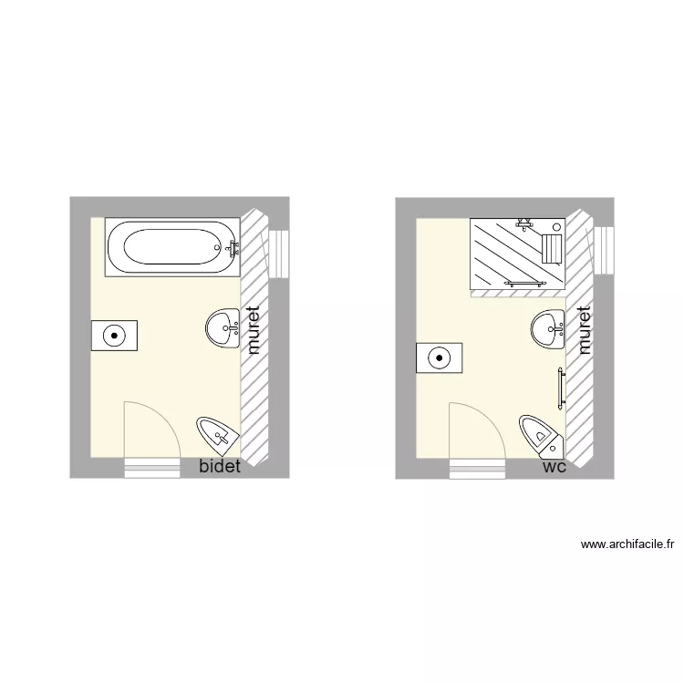 salle de bain BOULANGE. Plan de salle de bain BOULANGE. Plan de