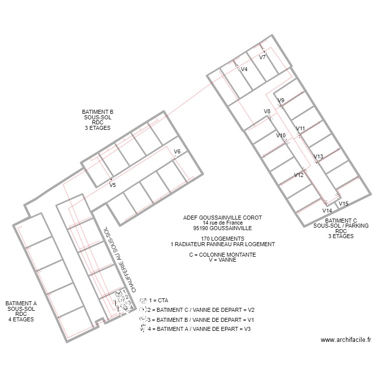 ADEF COROT GOUSSAINVILLE . Plan de 0 pièce et 0 m2