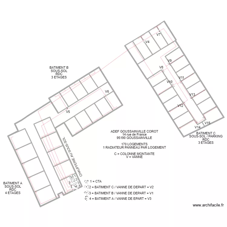 ADEF COROT GOUSSAINVILLE . Plan de ADEF COROT GOUSSAINVILLE . Plan de