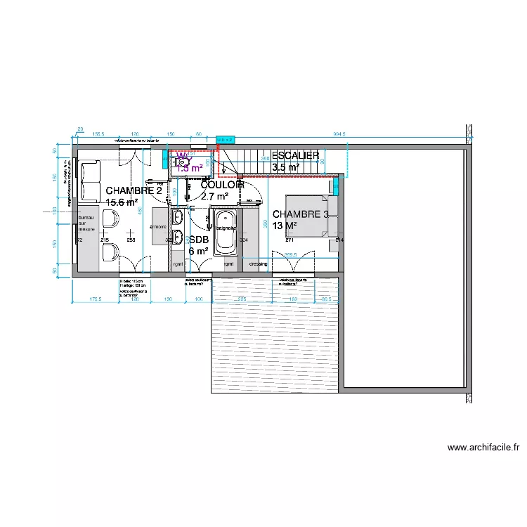 Fran&ccedil;ois Bourel R+1 Cli deport&eacute;. Plan de 