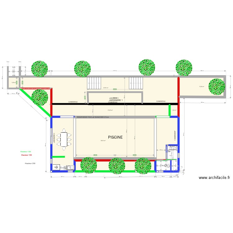 PISCINE der. Plan de 0 pièce et 0 m2