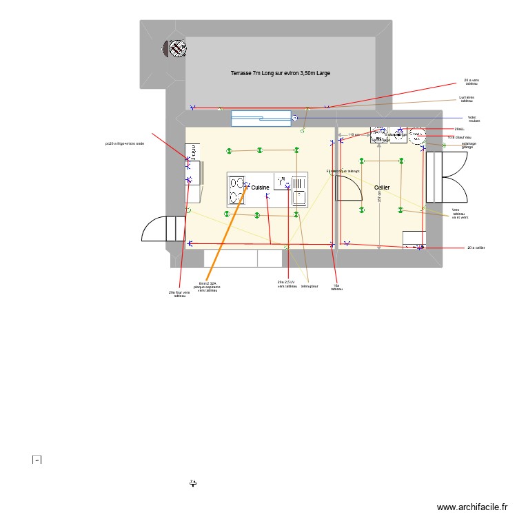 Plan – cusine-cellier elec – Par blanchard49 ️ | ArchiFacile