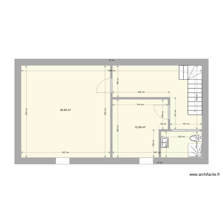 etage maison fred. Plan de 