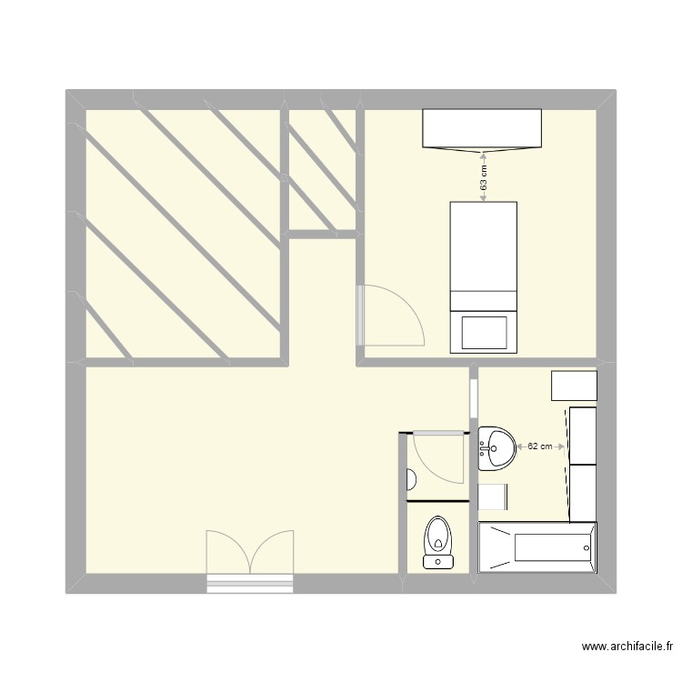 Julie LANCON HENRIETTE. Plan de 13 pièces et 39 m2