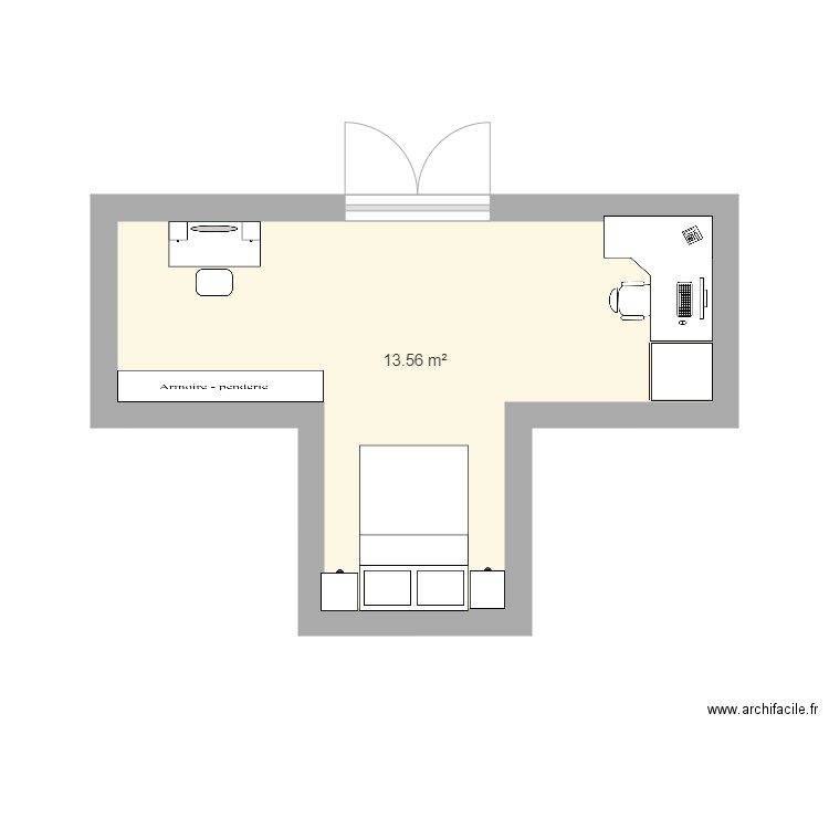 chambre de cour . Plan de 0 pièce et 0 m2