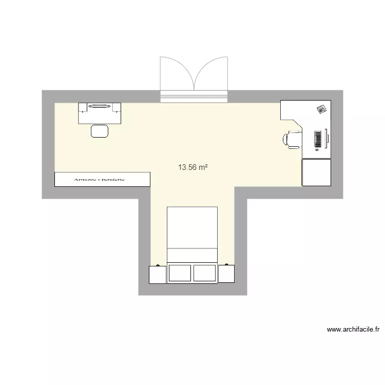 chambre de cour . Plan de 