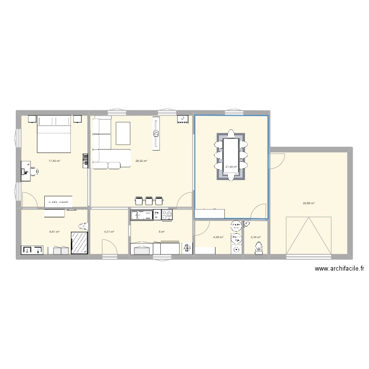 maison. Plan de 0 pièce et 0 m2