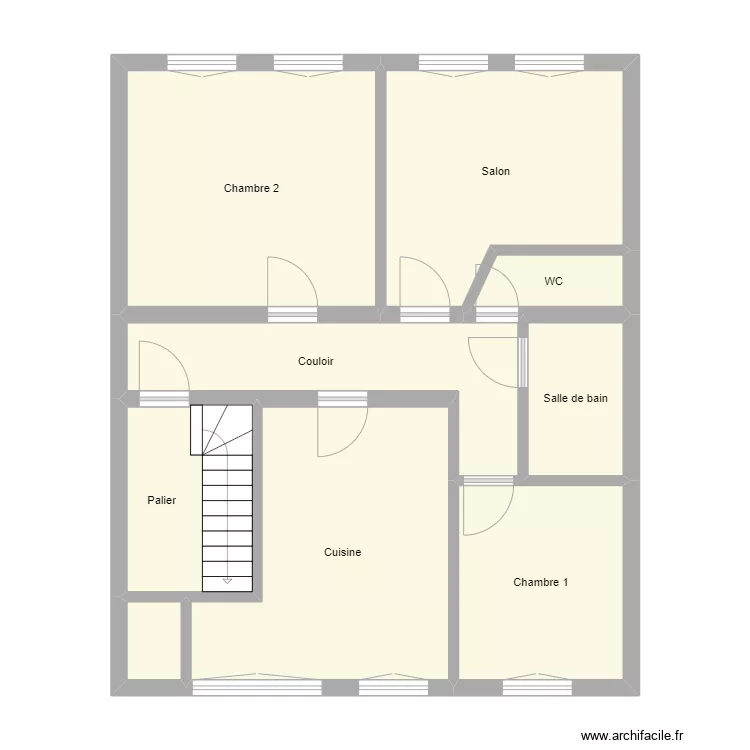 Croquis App 1 &eacute;tage GEISS. Plan de 