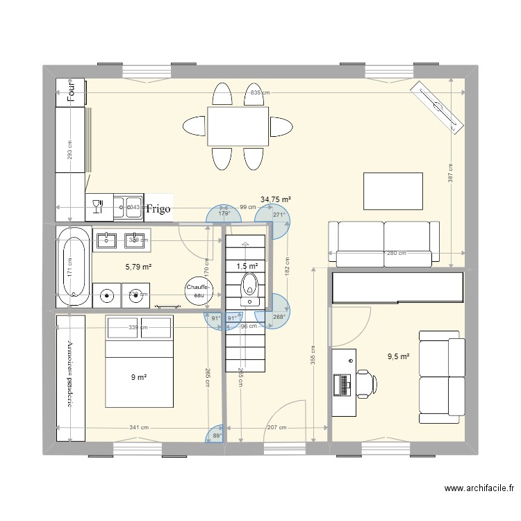 Plan RDV Numéro 5 version avec Bureau. Plan de 0 pièce et 0 m2