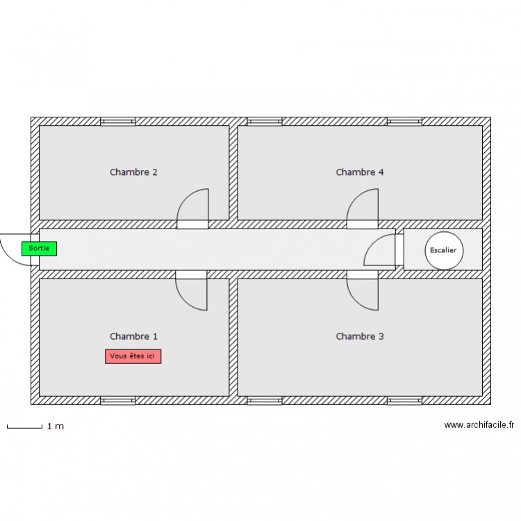 Annexe auberge - 1er Ã©tage - Chambre 1. Plan de 0 pièce et 0 m2