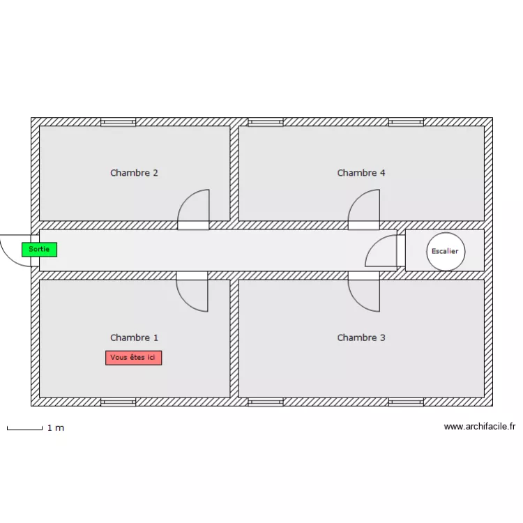 Annexe auberge - 1er étage - Chambre 1. Plan de Annexe auberge - 1er étage - Chambre 1. Plan de