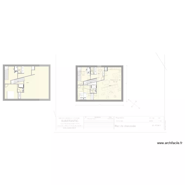 Songenaz Chamonix RDC N1. Plan de 