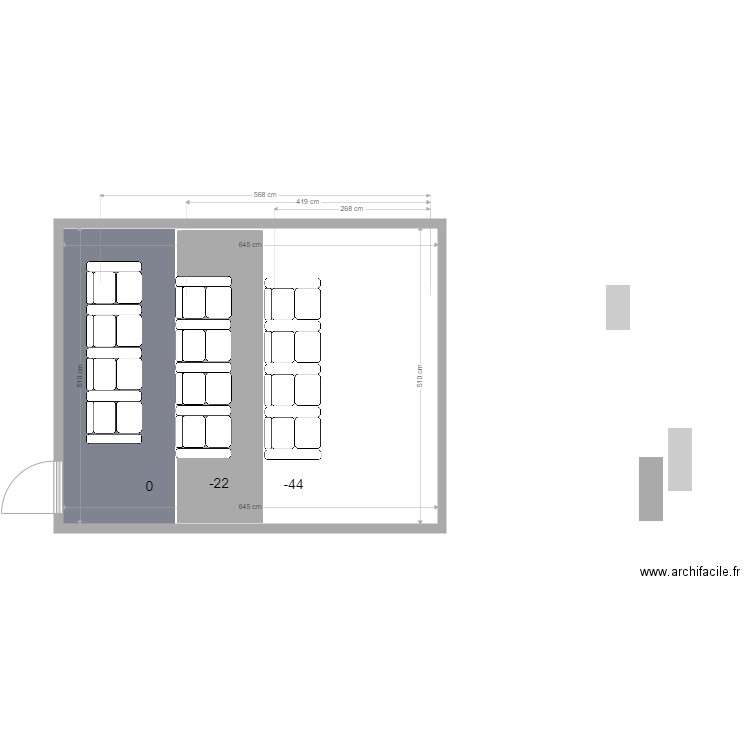 anahita H6 /2. Plan de 1 pièce et 33 m2