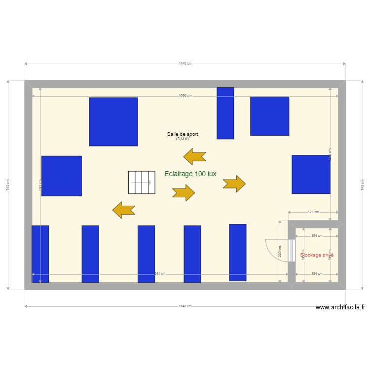 koawa Rochetaillée - salle de sport. Plan de 0 pièce et 0 m2