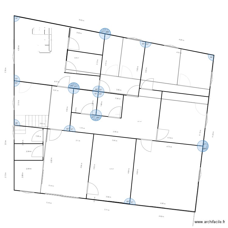 ALI BOURA. Plan de 4 pièces et 275 m2