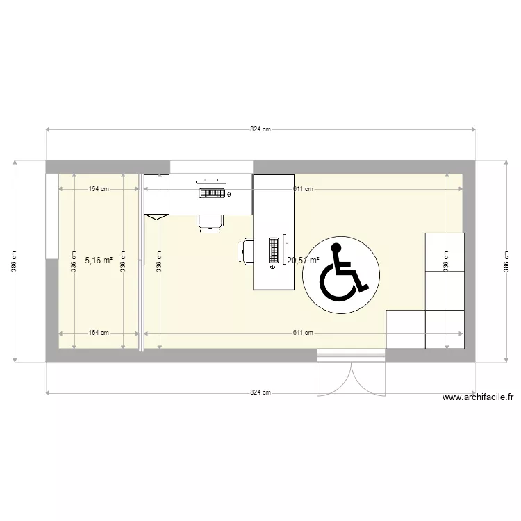 Accueil FBA HP1. Plan de 