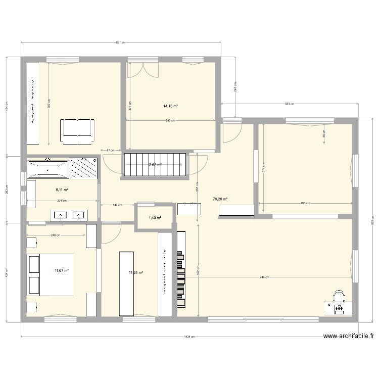 plan projet. Plan de 0 pièce et 0 m2