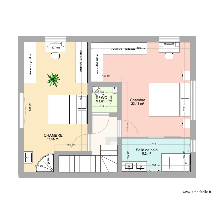 MAISON RDC + ETAGE PLAN 3. Plan de 6 pièces et 104 m2