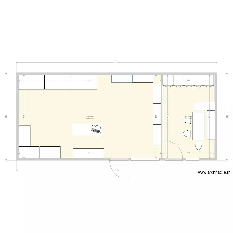 Salle de pause . Plan de 