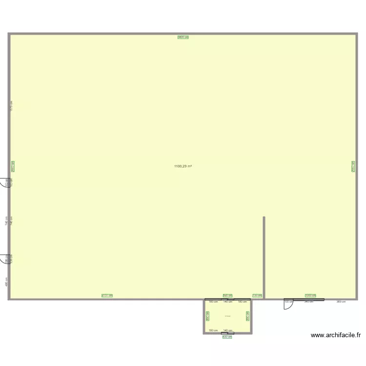 SUPERMARCHE AV MARKET  AVANT TRAVAUX. Plan de 