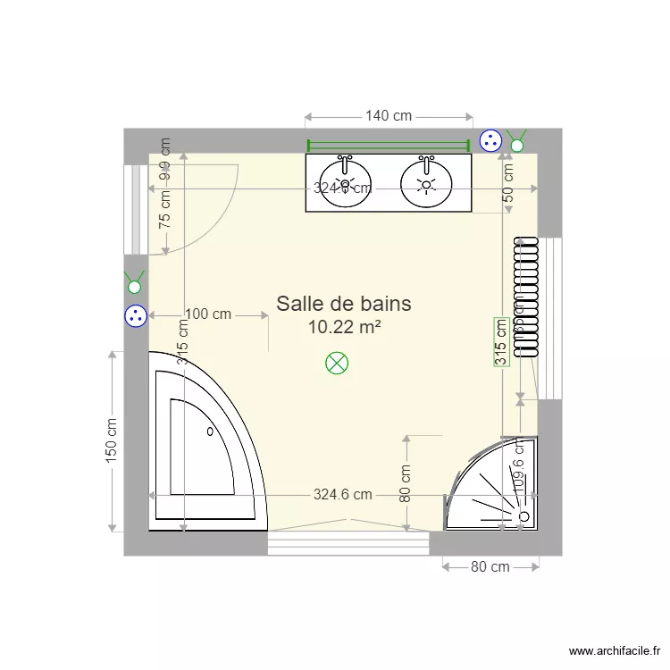 SDB domicile. Plan de SDB domicile. Plan de