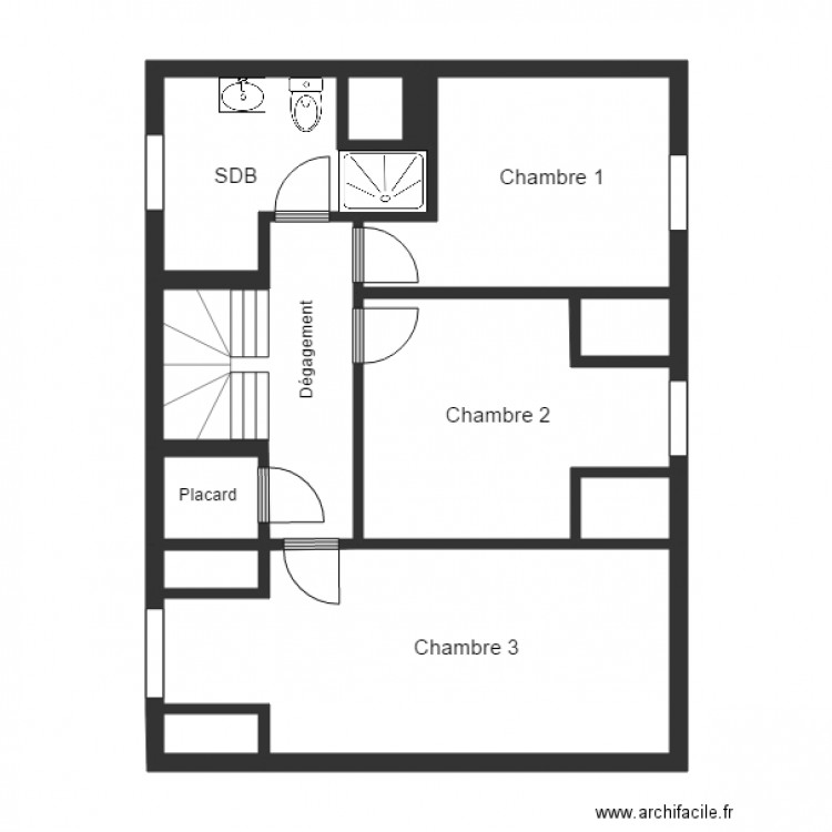 VAUJOURS 1ETG. Plan de 0 pièce et 0 m2