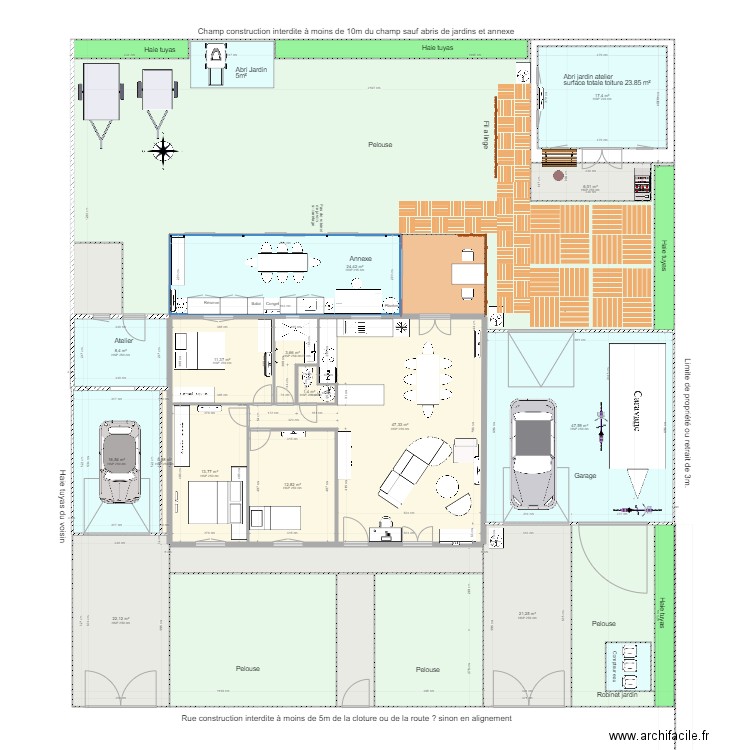 Saint andré 26 janvier. Plan de 29 pièces et 538 m2