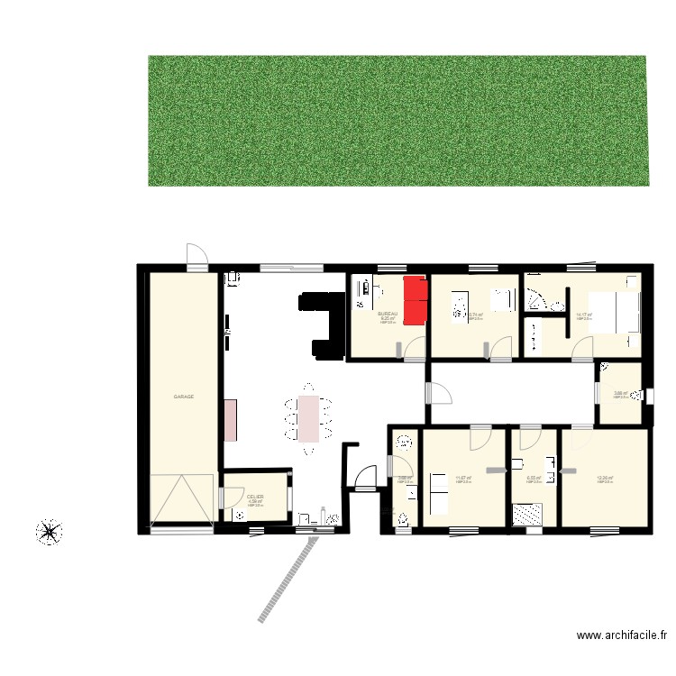 Plan maison Bourgeois. Plan de 0 pièce et 0 m2