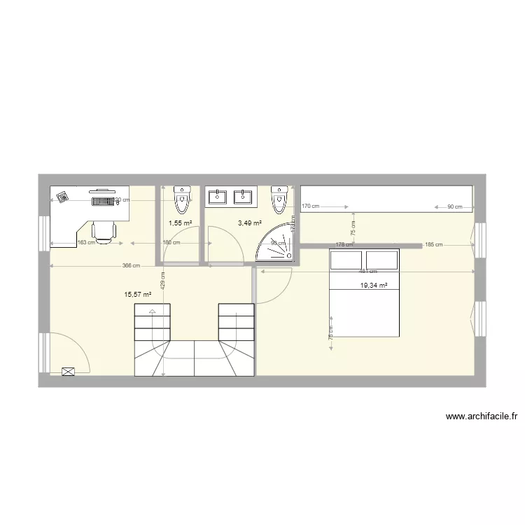 MuretBarry1EEscalier. Plan de 
