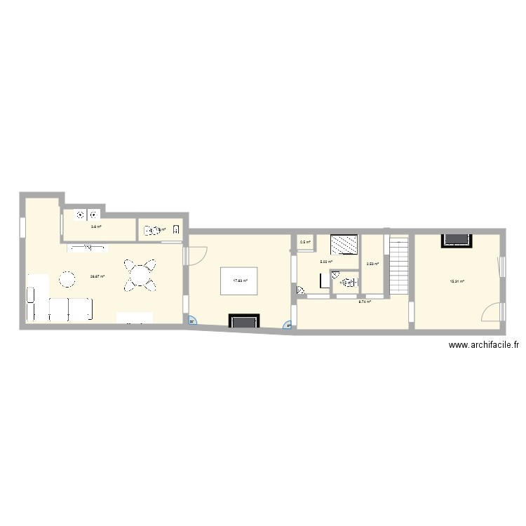 rez de chaussee projection2. Plan de 0 pièce et 0 m2