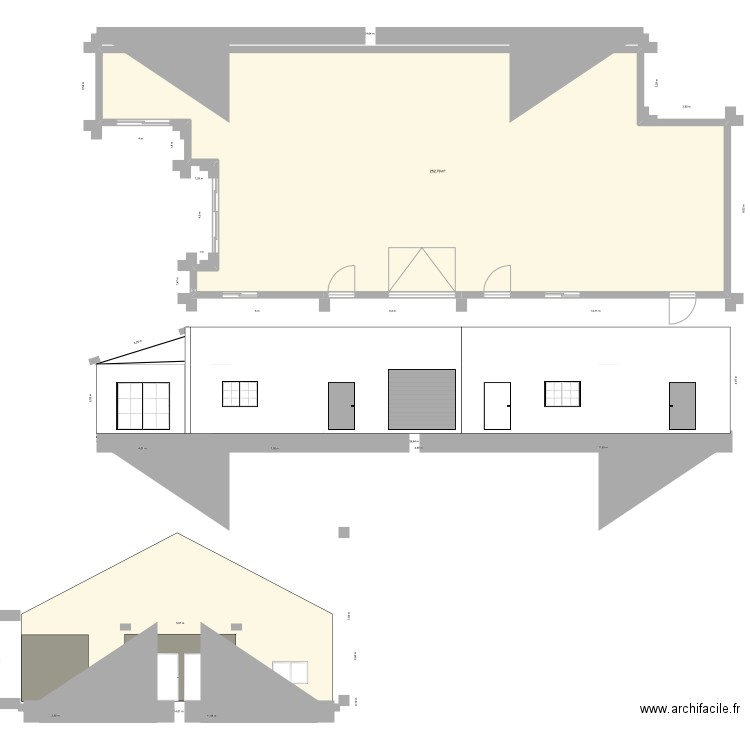 Ablis. Plan de 1 pièce et 253 m2