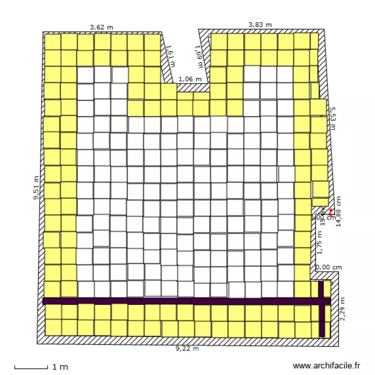 cour intérieure. Plan de cour intérieure. Plan de